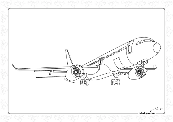 plane upward coloring page
