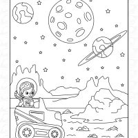 planet surface coloring page