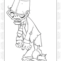 Plants vs Zombies Buckethead Zombie Coloring Pages 19 plants vs zombies buckethead zombie coloring pages