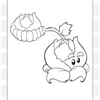 Plants vs Zombies Cabbage Pult Coloring Page 3 plants vs zombies cabbage pult coloring page