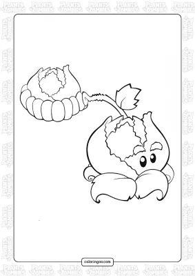 Plants vs Zombies Cabbage Pult Coloring Page