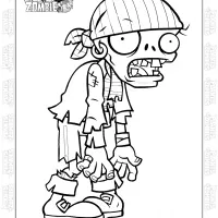 Plants vs Zombies Punk Zombie Coloring Page 5 plants vs zombies punk zombie coloring page