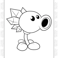 Plants vs Zombies Snow Pea Coloring Page 4 plants vs zombies snow pea coloring page