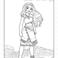 princess moana coloring page