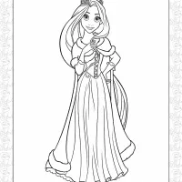 Princess Rapunzel Coloring Page 4 princess rapunzel coloring page