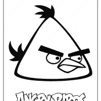 printable angry birds chuck pdf coloring page