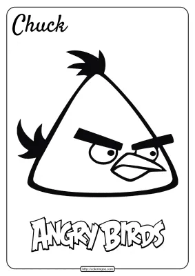 Angry Birds Chuck Pdf Coloring Page