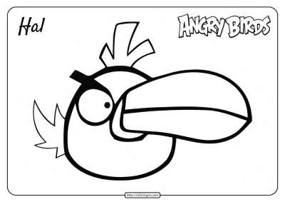 Angry Birds Hal Pdf Coloring Page