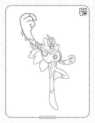 Printable Ben 10 Wildvine Coloring Pages