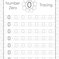 printable dotted number 0 zero tracing pdf worksheet