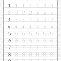 printable dotted tracing numbers pdf worksheet