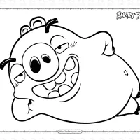 printable lazy minion pig coloring page