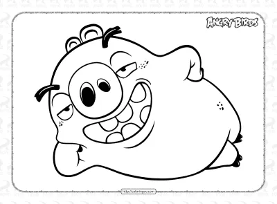 Printable Lazy Minion Pig Coloring Page