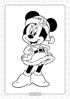 Printables Minnie Mouse Christmas Coloring