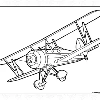 propeller plane coloring page