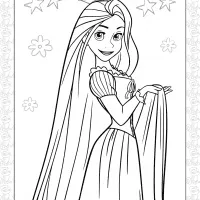 Rapunzel Coloring Sheet 7 rapunzel coloring sheet