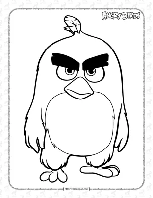 Red from Angry Birds Coloring Pages for Kids