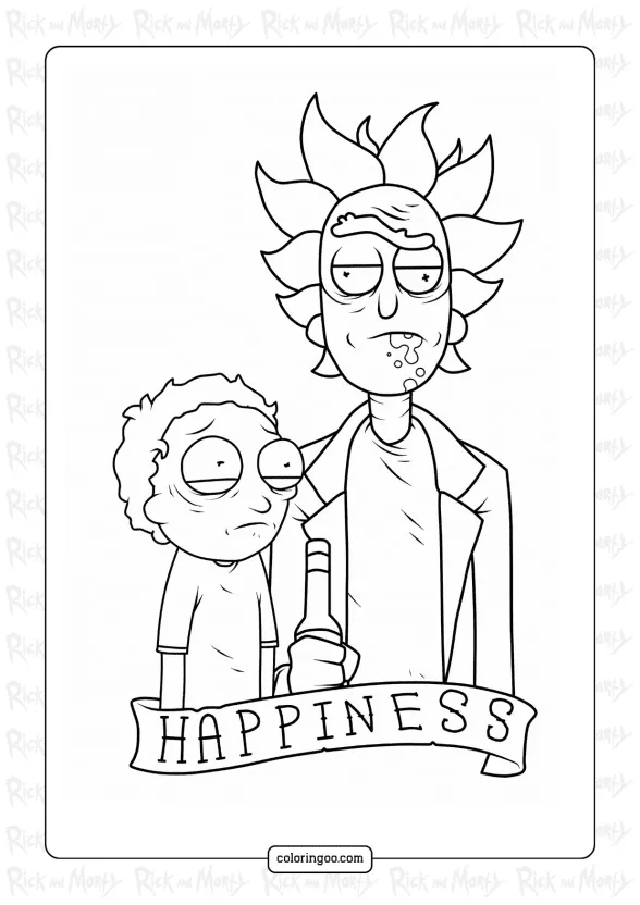 rick and morty pdf coloring