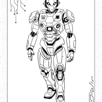 Robot Coloring Sheet 3 robot coloring sheet