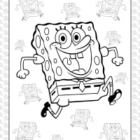 run spongebob run coloring page