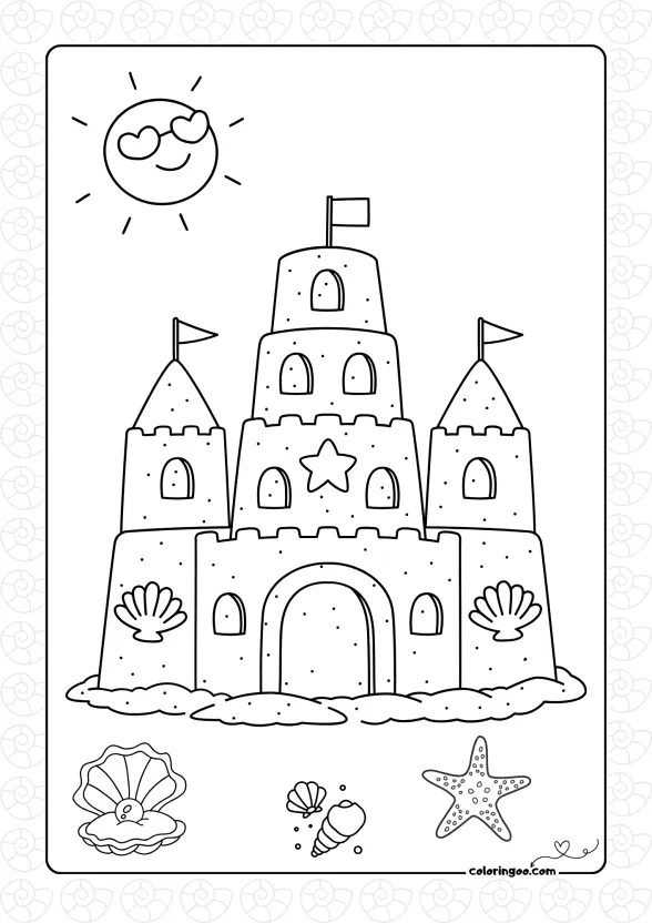 sand castle on the beach