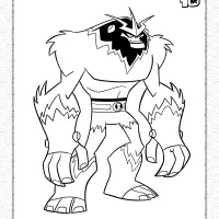 Shocksquatch Omniverse Classic Coloring Page 29 shocksquatch omniverse classic coloring page