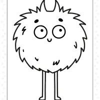 simple monster coloring page