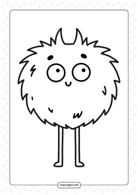 Simple Monster Coloring Page