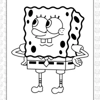 simple spongebob coloring page