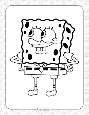 Simple Spongebob Coloring Page