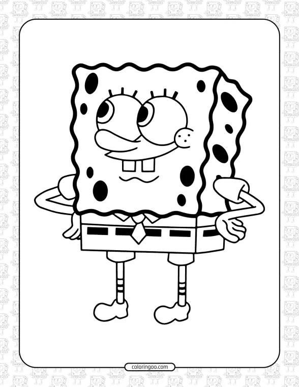Simple Spongebob Coloring Page 1 simple spongebob coloring page