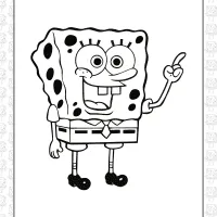 simple spongebob coloring sheet