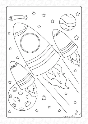 Apacecraft Moving Through Space