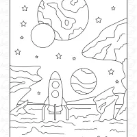 spacecraft on planet surface