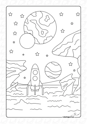 Spacecraft On Planet Surface