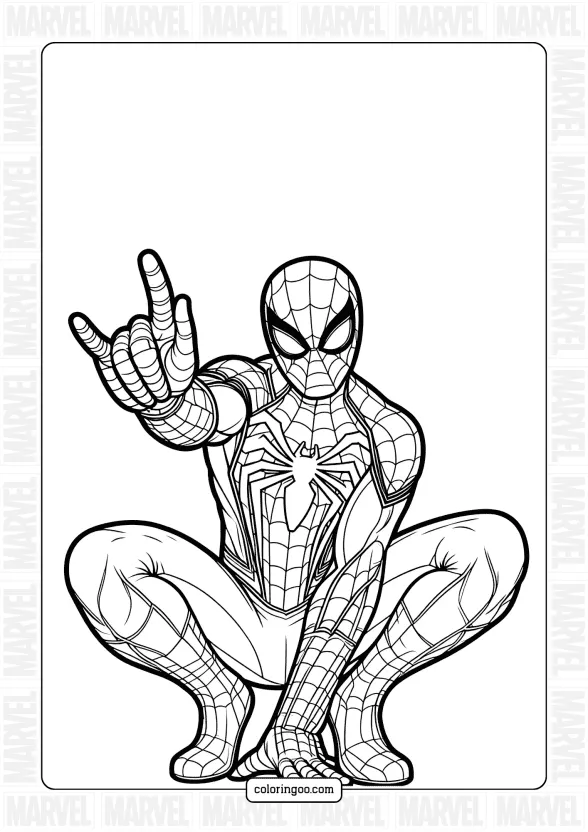 Spider-Man Printable Coloring Pages 1 spider man printable coloring pages
