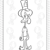 squidward tentacles coloring sheet