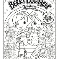 strawberry shortcake berry big help coloring page