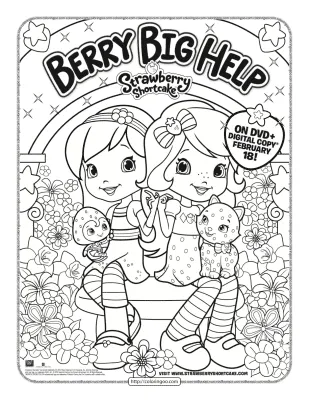 Strawberry Shortcake Berry Big Help Coloring Page