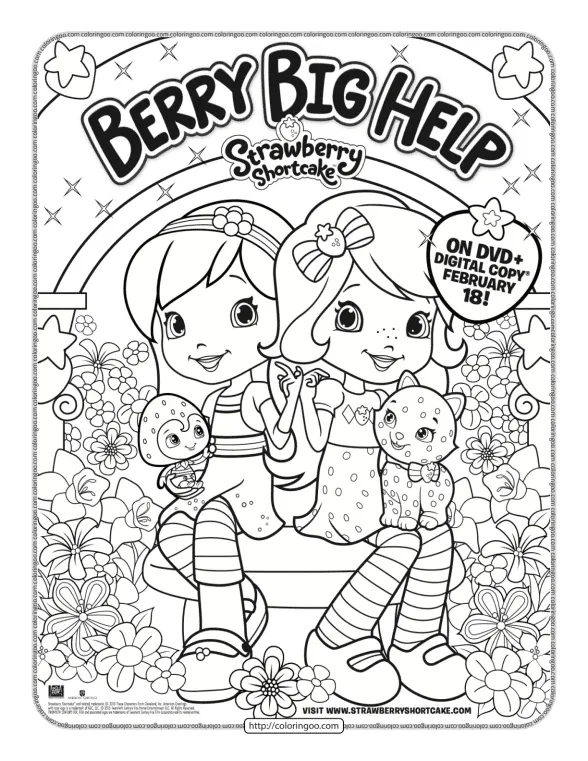 Strawberry Shortcake Berry Big Help Coloring Page 1 strawberry shortcake berry big help coloring page