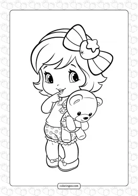 Strawberry Shortcake with Teddy Bear