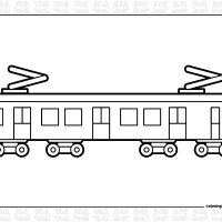 subway train coloring page