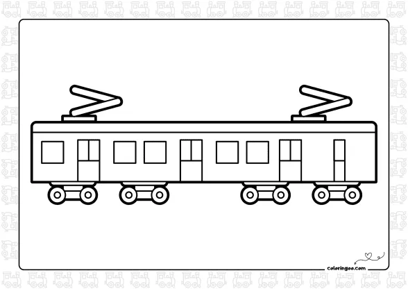 Subway Train Coloring Page 1 subway train coloring page