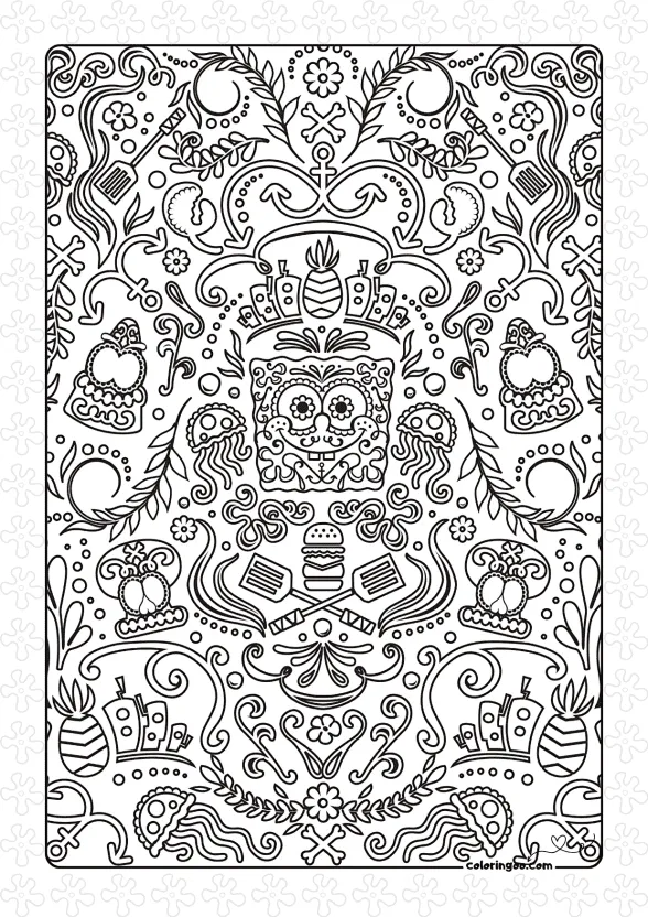 sugar sponge coloring page