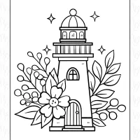 Summer Lighthouse Coloring Page 21 summer lighthouse coloringpage