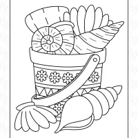 Summer Seashells Coloring Page 19 summer seashells coloring page