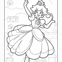 Super Mario Princess Peach Coloring 3 super mario princess peach coloring