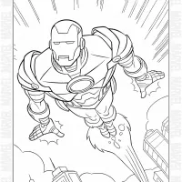 superhero iron man coloring page