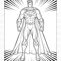superhero superman coloring page