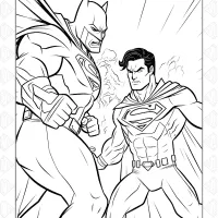superman and batman coloring page